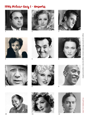 1930s picture quiz preview