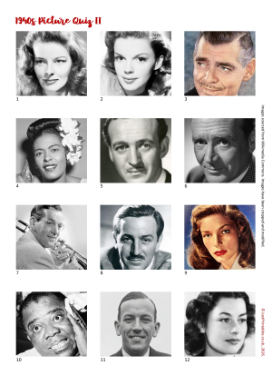1940s Picture Quiz Sheet Preview