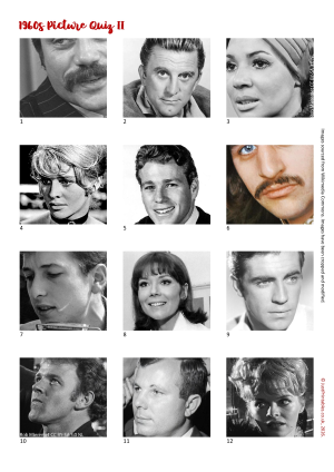 1970s Picture Quiz Sheet Preview