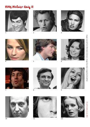 1970s Picture Quiz Sheet Preview