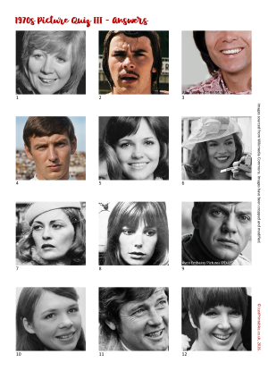 1970s Picture Quiz Sheet Preview