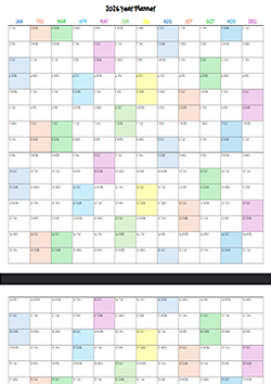 daily planner with right margin