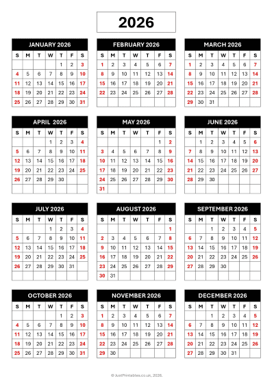 Printable Free Calendar Preview