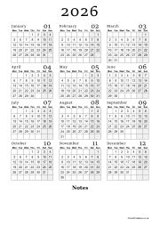 2026 calendar preview