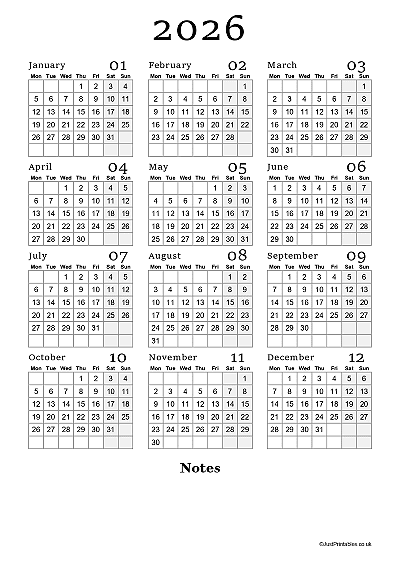 Printable and free calendar preview
