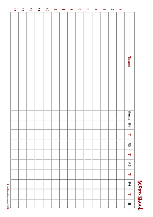 Printable Score Sheet Preview