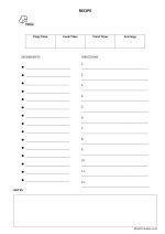 A4 Recipe Sheet with Margin