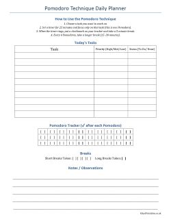 Pomodoro Sheet Preview