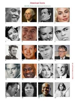 Printable Picture Quiz Sheet Preview