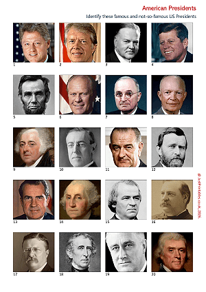 American Presidents Picture Quiz Preview