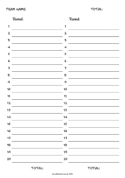Printable Picture Quiz Sheet Preview
