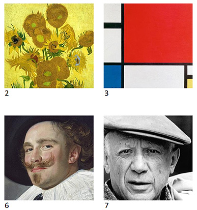 Printable art picture quiz PDF preview