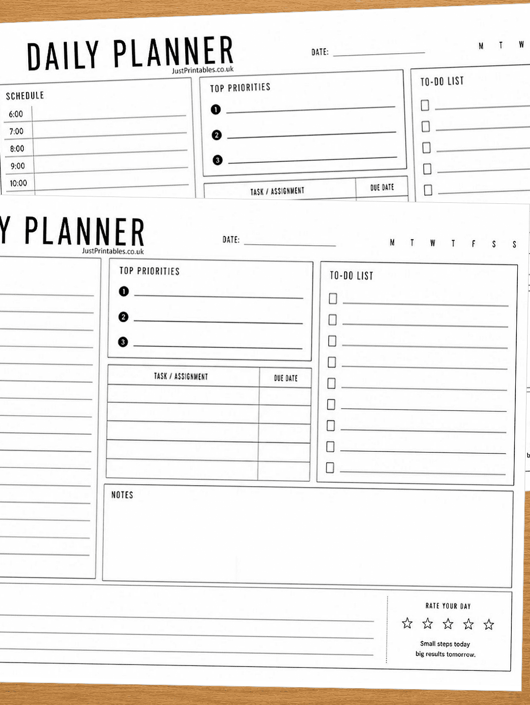 Back to school daily planner