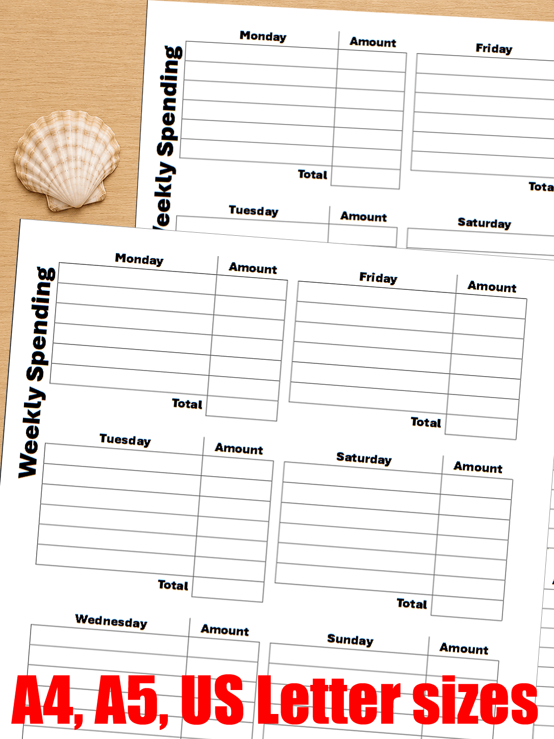 Weekly expenses tracker