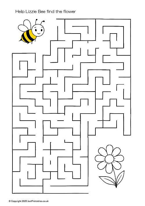 Bee Maze Sheet
