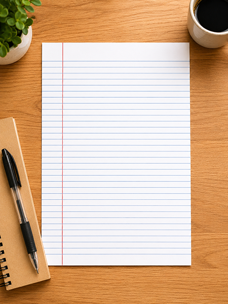 lined writing paper
