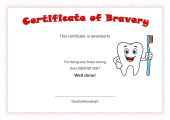 Bravery at the Dentist Certificate - Design 1