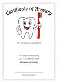 Bravery at the Dentist Certificate - Design 3