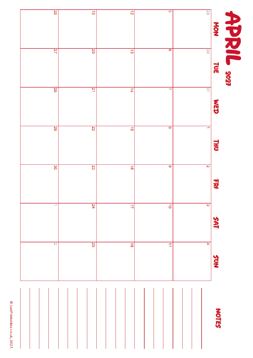 12 months of the year