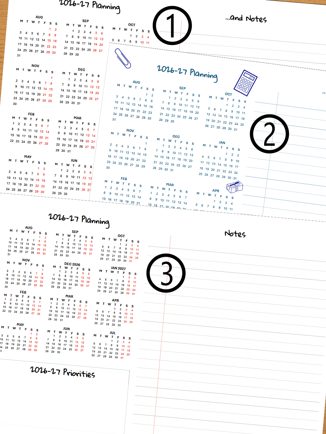 Calendars and planners