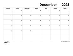 2025 monthly calendar preview