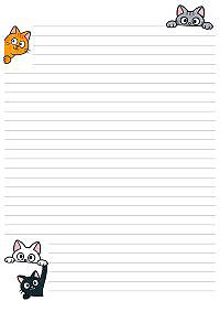 Cats writing paper preview