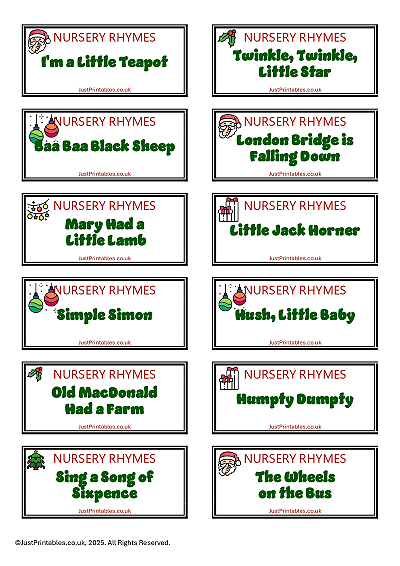 Free Printable Christmas Charades