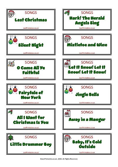 Free Printable Christmas Charades