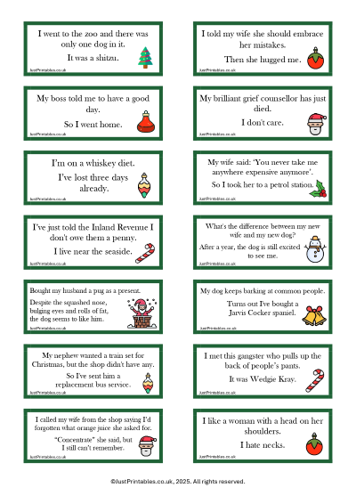 Preview of Adult/Rude Christmas Cracker Jokes Sheet 2