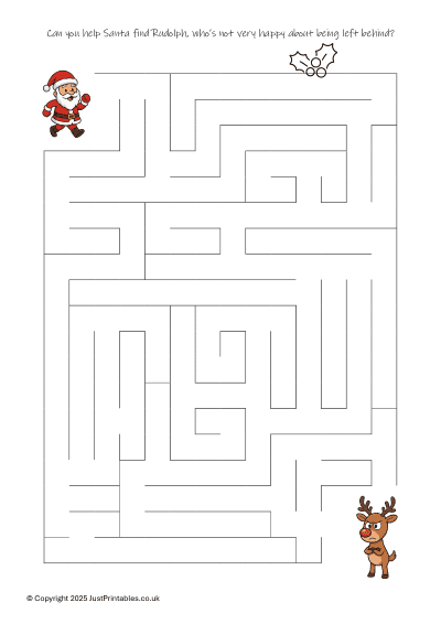 Christmas Maze Printable