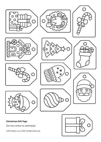 Preview of Ready-Made Christmas Gift Tags Sheet 2