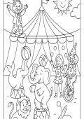 Circus Colouring Page Preview