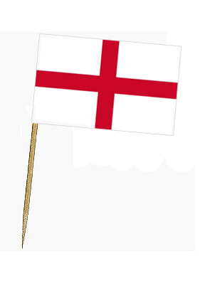 Printable sheet of England cocktail stick flags
