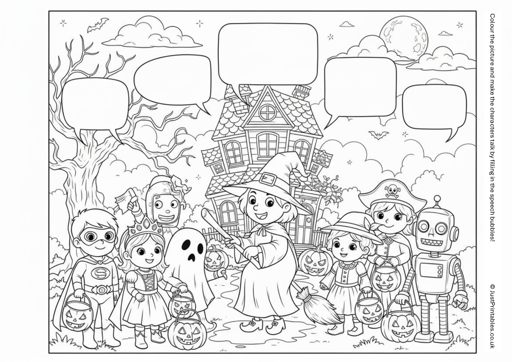 Halloween colouring in