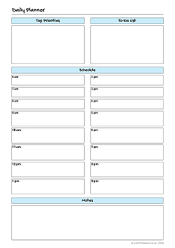 daily blue planner preview