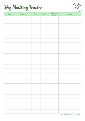 Dog walking record preview