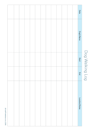 Dog walking log preview