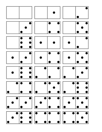 Printable Traditional Dominoes