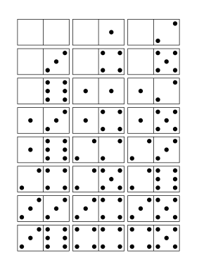 Printable Traditional Dominoes