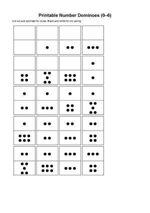 Printable Wide Dominoes