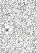 Floral Pattern Colouring Page Preview