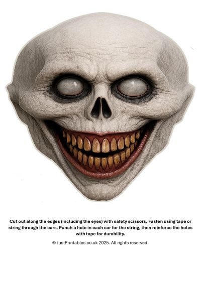 Printable freak mask for trick or treating