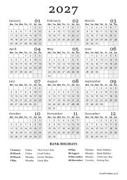 2027 calendar preview