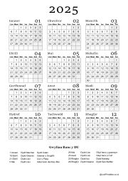 2025 Welsh calendar preview