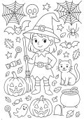 Halloween Colouring Page Preview