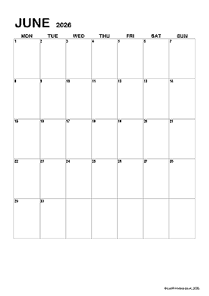 June calendar