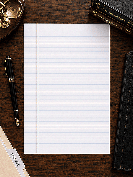 lined paper with a margin