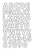 Letters and Numbers Colour Page Preview