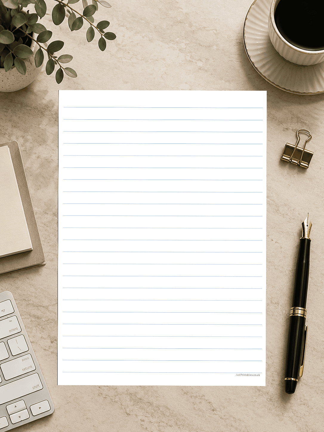 lined paper preview