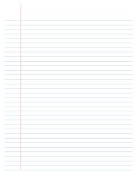 Printable Lined Paper Preview